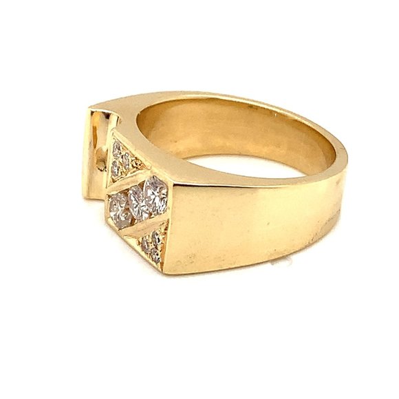 Men's or Women's 18K Yellow Gold Diamond Ring (0.76 ctw) - Picture 3 of 5